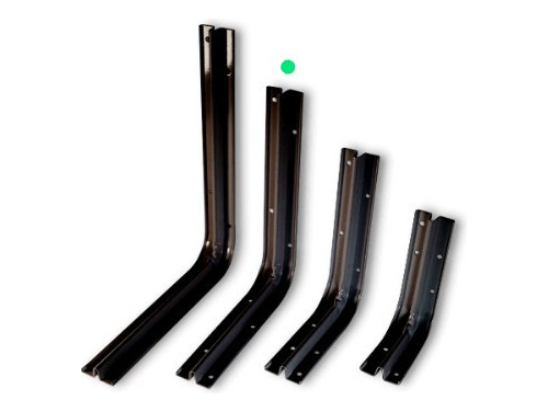 Set 4 Soporte Escuadra Repisa Fijo Negro Reforzado 20x25cm