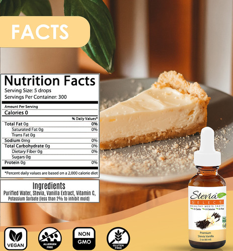 Stevia Select Gotas Butterscotch, Toffee Y Vainilla Keto