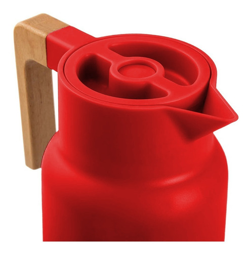 Imagen 4 de 9 de Termo Jarra Termica Eco Deco Mango Madera 1 Lt D+m Bazar