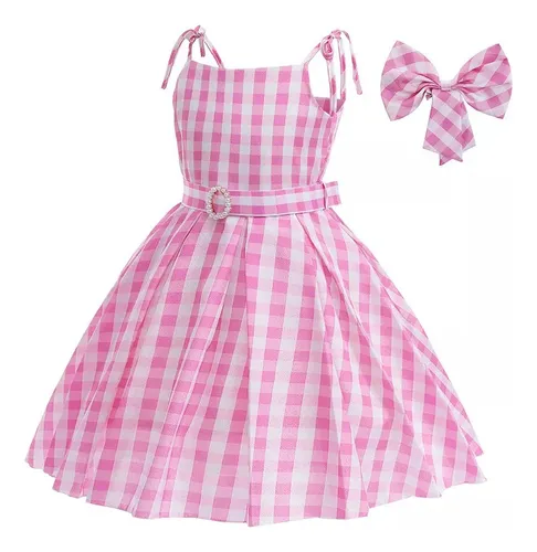 comprar . Vestido Rosa A Cuadros De Barbie Para Películas De Fantasí