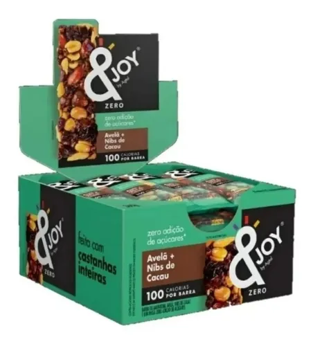 Kit 3 Mixed Nuts &joy Avelã, Nibs Cacau 12x25g Zero Açúcar