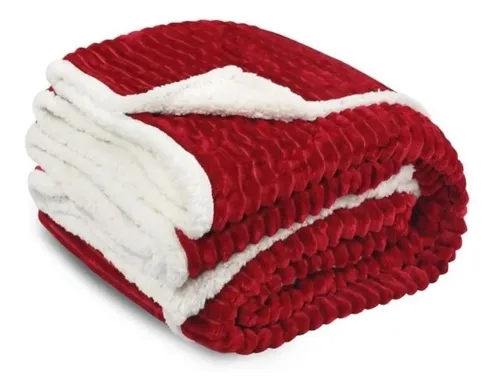 comprar Frazada Corderoy C\u002Fcorderito 2y1\u002F2 Plazas 220*240cm-hermosas