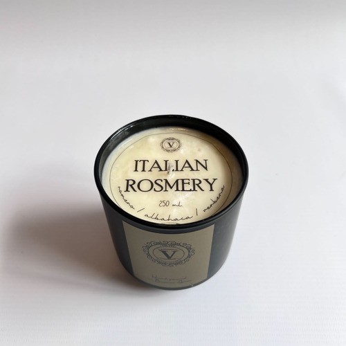 Imagen 3 de 5 de Vela De Soja Italian Rosmery Vidrio 250ml