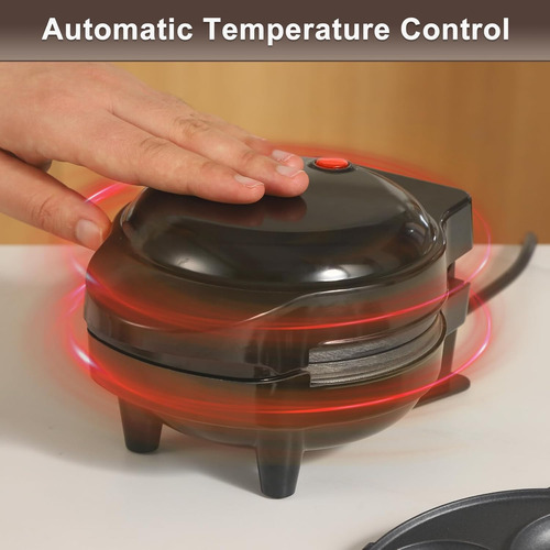 Mini Waffles Maker 3 En 1 Con 6 Placas Removibles, No Stick