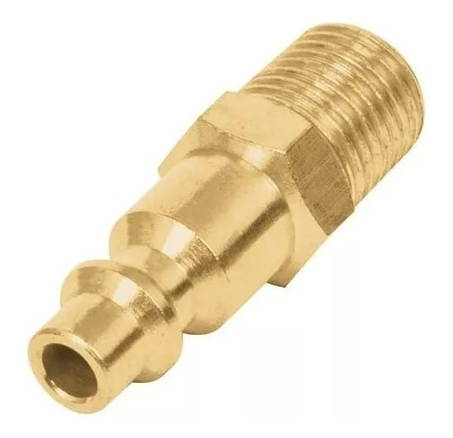 Conector Rápido De Latón Tipo M Cuerda 1/4 Npt Macho Truper