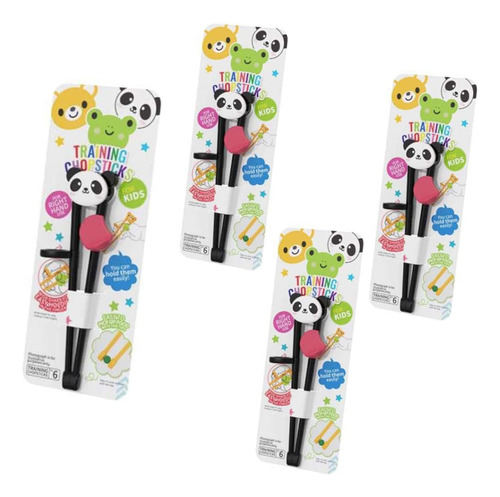 4 Palillo Animal Panda Dibujo Animado Herramienta Para Comer