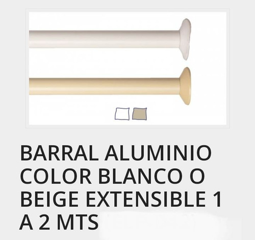 Extensible De Aluminio Liso Pintado 1.10 A 2 Mts Con Sopapa