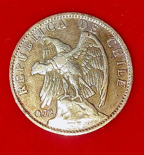 Moneda Chile 1 Peso Plata 1917 Vf Km Y35c