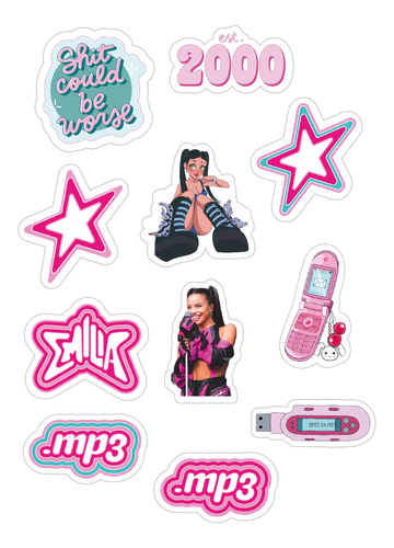 Stickers Para Imprimir Emilia Mernes Mp3 Tour 5 Cm