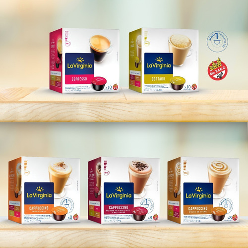 Café Capuccino En Capsulas la Virginia (8 Caps X 13g)
