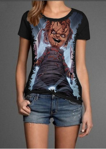 Blusa Fem. 5%off Legal Brinquedo Assassino Chucky Diferente