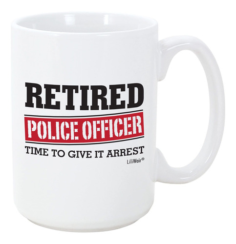 Taza De Regalo De Oficial De Policía Jubilado, Diverti...