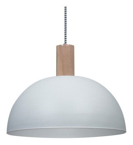  Lampara Colgante Nordico Austria 1 Luz  Madera 38cm Vg