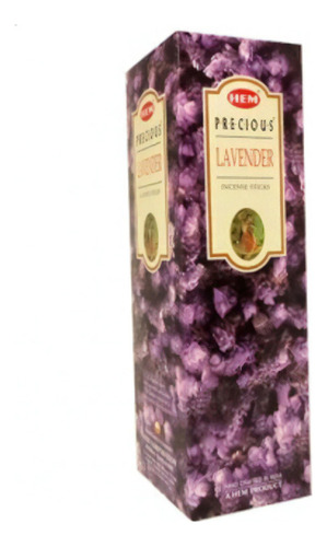 Incenso Hem Precious Lavender 25 Caixinhas C/8 Varetas Cada Fragrância Lavanda