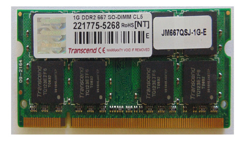 Memoria Ram Transcend 1gb Ddr2 667 So-dimm Jm667qsj-1g J.m