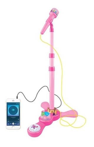 Juguete Micrófono Karaoke Pedestal  Teléfono Mp3 Luces