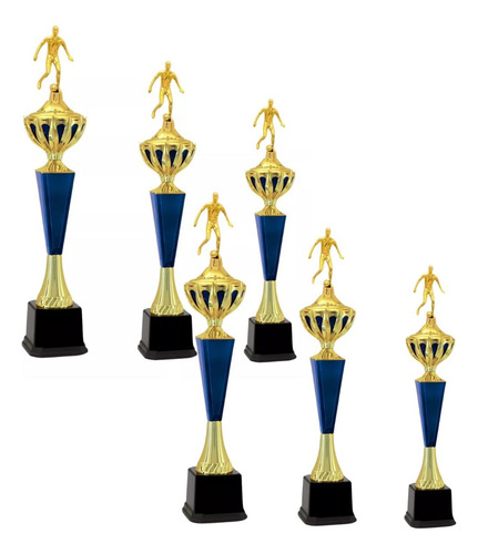 Kit 2 Troféu 1°lugar 80cm 2°lugar 71cm 3°lugar Futebol Nfe