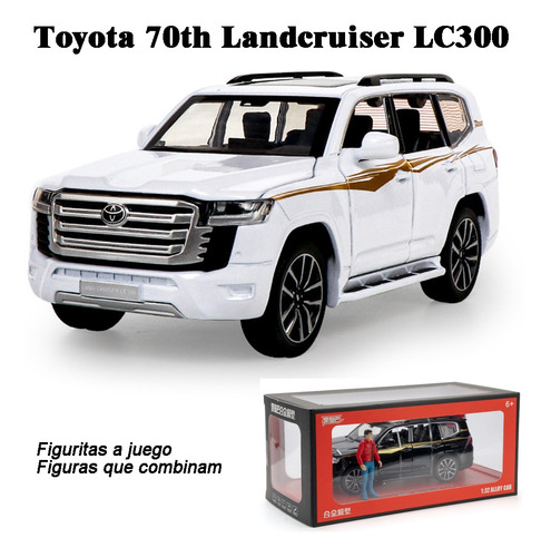 Toyota Land Cruiser Miniatura Metal Coche Con Luces Y Sonido