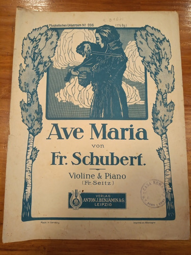 Schubert Ave Maria Violin Y Piano Seitz Partitura
