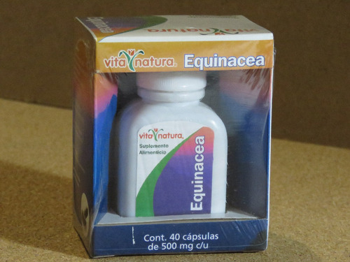 Equinacea, 40 Capsulas 500mg. Vita Natura