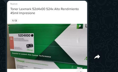 Toner Lexmark 524x Originales 100% Garantizados Nuevos 