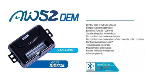 Módulo De Vidro Elétrico Universal Aw52 Oem Soft S/ Chicote