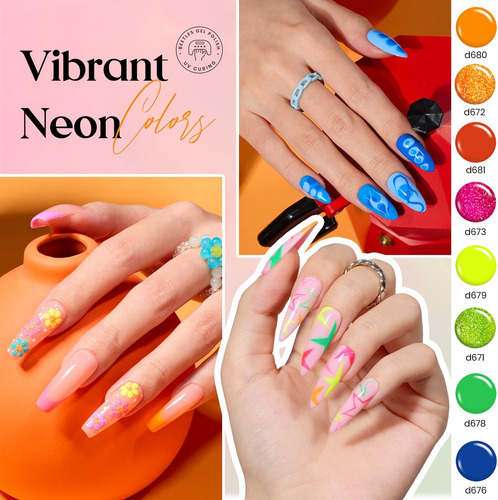 Beetles Gel Polish Liner Arte De Uñas, 50 Colores Spring Sum