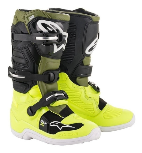 Botas Moto Cross Alpinestars Tech 7 Verde Solomototeam