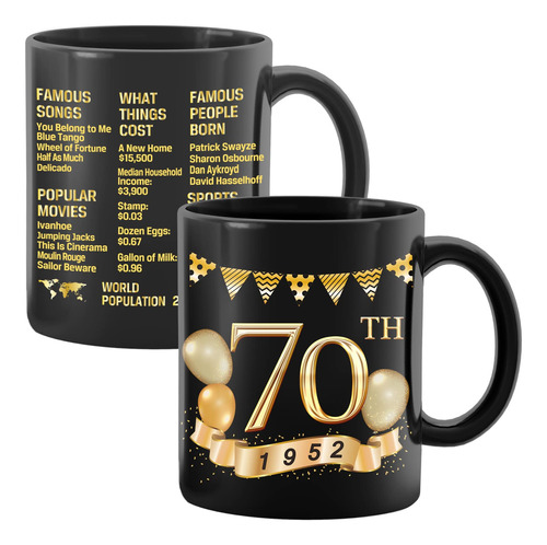 Taza Cumpleaño 70 Fiestade Feliz Para Ella Setenta Hito