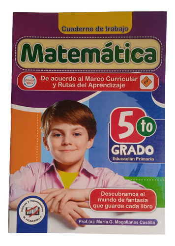 Matemática 5to Grado Primaria María G Magallanes Castilla