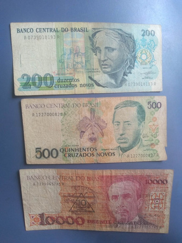 Billetes Brasil 3 Diferentes Años 90´s