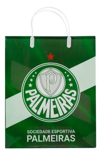 Sacola De Presente Lembrancinhas Verde Palmeiras - 33x27