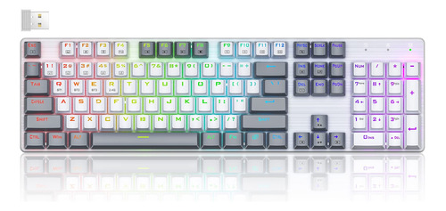 Teclado Mecnico Inalmbrico, Triple Modo 2.4g/tipo-c/bluetoot