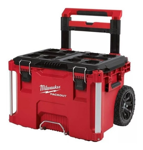 Imagen 1 de 6 de Caja de herramientas Milwaukee 48-22-8426 de plástico con ruedas 22.1" x 18.6" x 25.6" roja