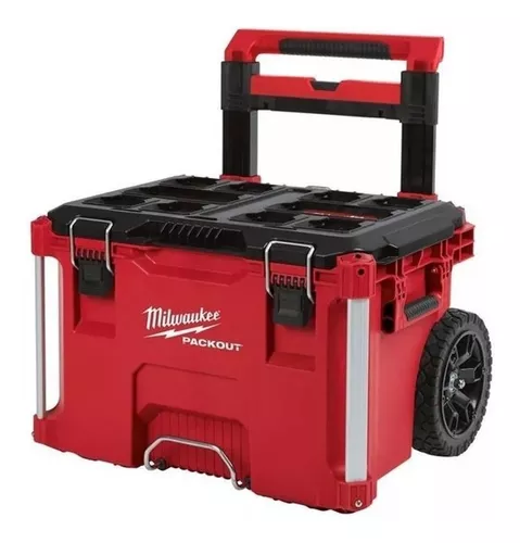 Peluquero marido Preconcepción Caja de herramientas Milwaukee 48-22-8426 de plástico con ruedas 22.1" x  18.6" x 25.6" roja