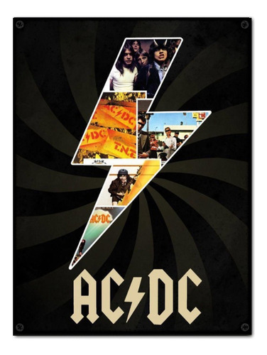 #779 - Cuadro Decorativo Vintage Ac/dc Poster Rock No Chapa