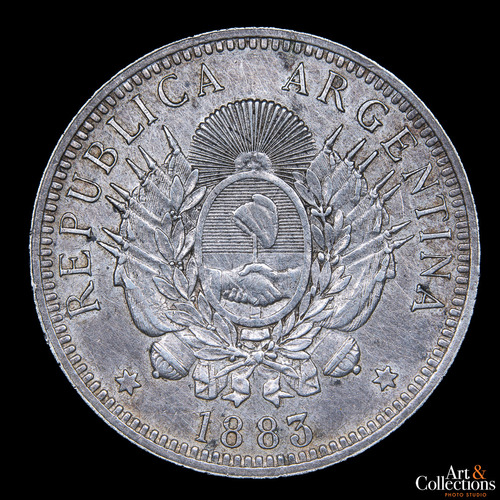Argentina, 50 Centavos, 1883. Plata. Mb+