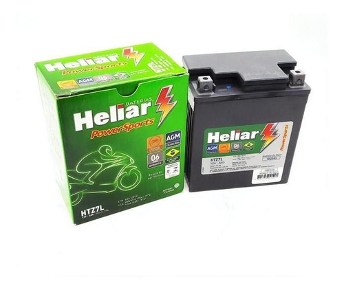 Bateria Moto Heliar Htz7l Honda Tornado/ Fazer / Twister