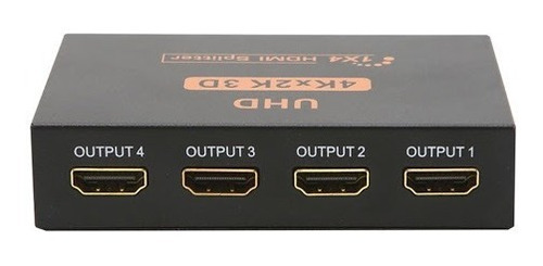 Splitter Hdmi 1x4 Con Fuente Repartidor De Señal Full Hd 4k