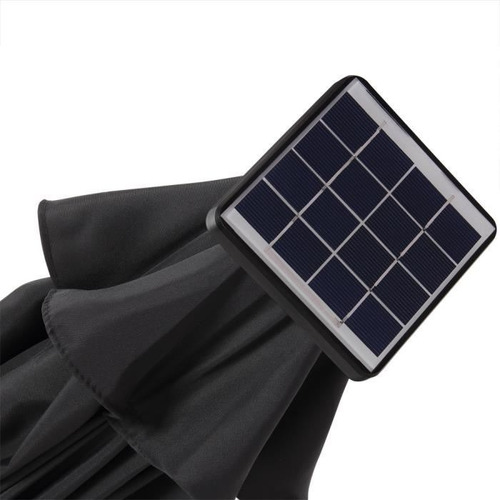 Sombrilla Exterior Lusqtoff Led Usb Pantalla Luz Solar Cuota