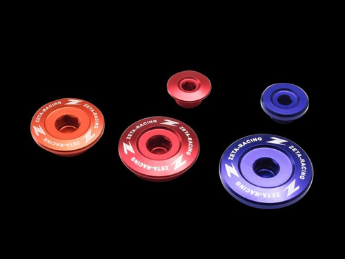 Imagen 2 de 7 de Tapones Motor Kx 250 F Rmz250 04-06 Rojo Zeta