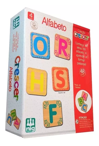 Jogo Educativo Forma Palavras Letras Brinquedo Alfabeto 48pç