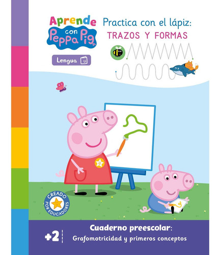 Aprendo Con Peppa. Practica Con El Lápiz: Trazos Y Números, De Hasbro. Editorial Altea, Tapa Blanda En Español, 2023