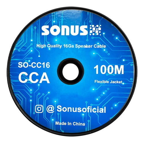Cable De Corneta Calibre 16 Marca Sonus Bobina De 100 Metros