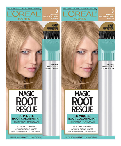 Cor De Cabelo Loréal Paris Root Rescue Medium Blonde 8 Unida