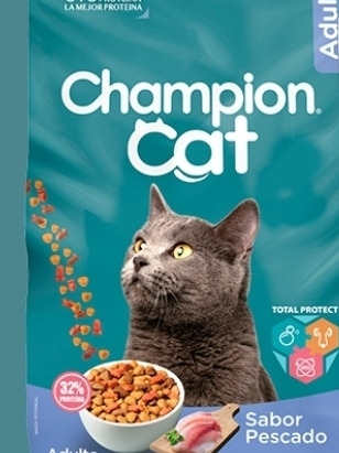 Champion Cat. Pollo O Pescado. Saco De 8kg