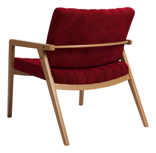 Poltrona Em Veludo 245 Uxua Vermelho Hjwt