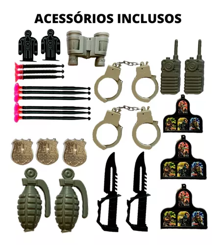 Arminha Lançador De Brinquedo Conjunto Exercito Infantil - Tiro ao