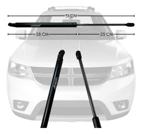 Amortiguador Portalon Para Dodge Journey 2009-2021 El Par