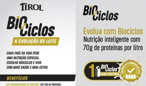 Leite 70g Proteína Biociclos 1 Litro Semidesnatado Tirol